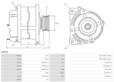 Alternador AS-PL A9208