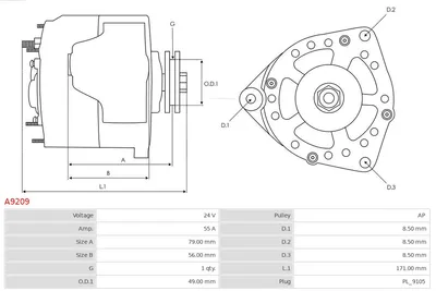 Alternador AS-PL A9209