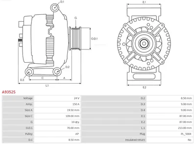 Alternador AS-PL A9352S