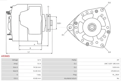 Alternador AS-PL A9366S