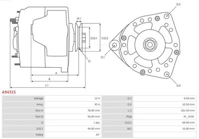 Alternador AS-PL A9431S