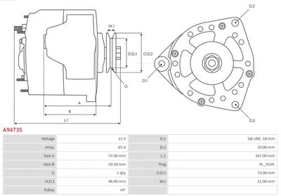 Alternador AS-PL A9473S