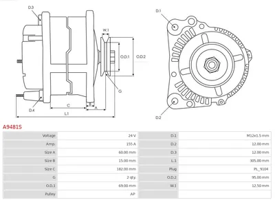 Alternador AS-PL A9481S