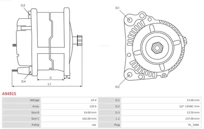 Alternador AS-PL A9491S