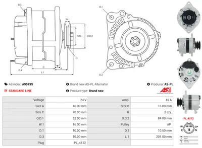 Alternador AS-PL A9579S
