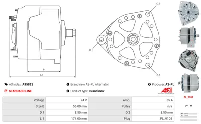 Alternador AS-PL A9582S