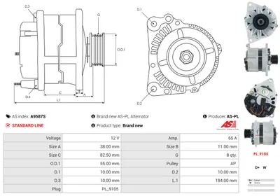 Alternador AS-PL A9587S