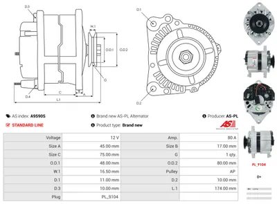 Alternador AS-PL A9590S
