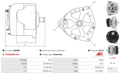 Alternador AS-PL A9598S
