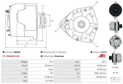 Alternador AS-PL A9605S