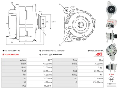 Alternador AS-PL A9613S