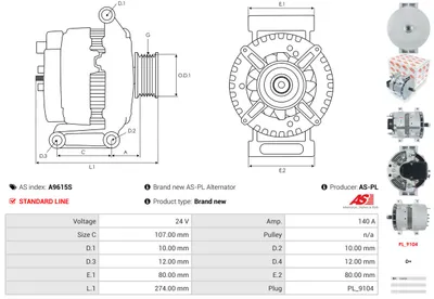 Alternador AS-PL A9615S