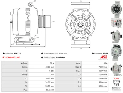 Alternador Ford KA · Ford FIESTA V · Ford STREET KA