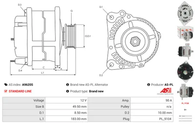 Alternador AS-PL A9620S