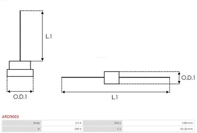 Rectificador, alternador AS-PL ARD9003