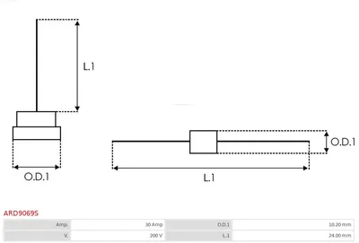 Rectificador, alternador AS-PL ARD9069S
