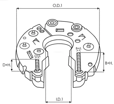 Rectificador, alternador AS-PL ARR6001