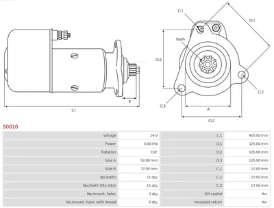 Motor de arranque AS-PL S0010