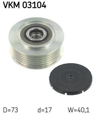 Rueda libre alternador Vw TRANSPORTER T4 Bus · Vw TRANSPORTER T4 Van · Vw TRANSPORTER T4 Platform/Chassis (70E, 70L, 70M, 7DE, 7DL, 7D