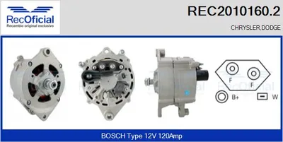Alternador Chrysler LE BARON Saloon · Chrysler LE BARON Convertible · Chrysler VOYAGER / GRAND VOYAGER III