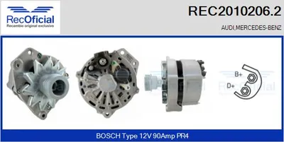 Alternador Audi 80 B4 Saloon · Audi 80 B4 Avant · Mercedes-Benz 124 Coupe