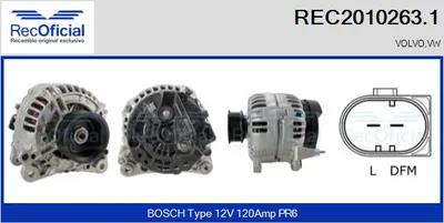Alternador Vw TRANSPORTER T4 Bus · Vw TRANSPORTER T4 Van · Vw TRANSPORTER T4 Platform/Chassis (70E, 70L, 70M, 7DE, 7DL, 7D