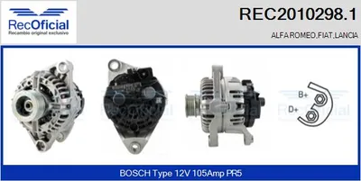 Alternador Fiat BRAVA · Fiat MAREA · Fiat MAREA Weekend