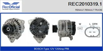 Alternador Renault Trucks MASCOTT Van · Renault Trucks MASCOTT Platform/Chassis