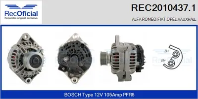 Alternador Fiat STILO · Opel VECTRA C · Opel VECTRA C GTS
