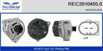 Alternador Mercedes-Benz SL · Mercedes-Benz S-CLASS Coupe · Mercedes-Benz S-CLASS