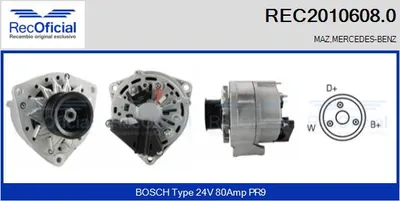 Alternador Mercedes-Benz T2/LN1 Van · Mercedes-Benz T2/LN1 Platform/Chassis · Mercedes-Benz T2/LN1 Cab with engine