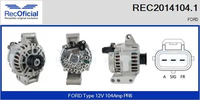 Alternador Ford KA · Ford FIESTA V · Ford FUSION