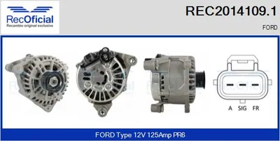 Alternador Ford TOURNEO CONNECT · Ford TRANSIT CONNECT