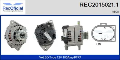 Alternador Iveco DAILY VI Platform/Chassis · Iveco DAILY VI Van