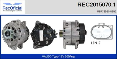 Alternador Mercedes-Benz S-CLASS · Mercedes-Benz C-CLASS · Mercedes-Benz C-CLASS T-Model