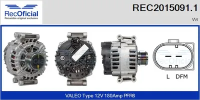Alternador Vw MULTIVAN T5 · Vw TRANSPORTER T5 Platform/Chassis (7JD, 7JE, 7JL, 7JY, 7JZ, 7F · Vw TRANSPORTER T5 Van