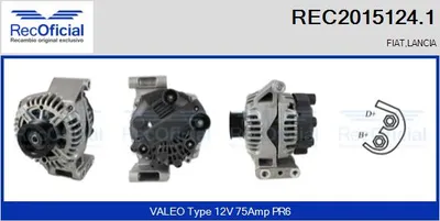 Alternador Fiat STRADA Pickup · Fiat PUNTO · Fiat DOBLO Box Body/MPV