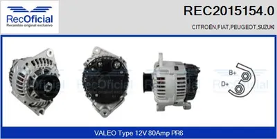 Alternador Citroën JUMPER I Bus · Peugeot 806 · Citroën XANTIA