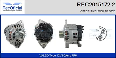 Alternador Citroën JUMPER I Bus · Peugeot 806 · Citroën XANTIA