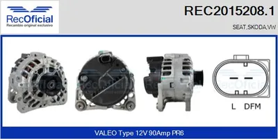 Alternador Skoda FABIA I · Skoda FABIA I Combi · Skoda FABIA I Saloon