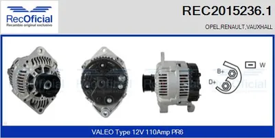 Alternador Opel ARENA Van · Opel ARENA Combi · Renault MASTER II Van