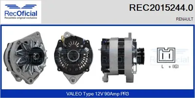 Alternador Renault RAPID Box Body/MPV · Renault CLIO I · Renault 19 I