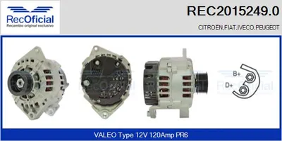 Alternador Citroën JUMPER I Bus · Fiat DUCATO Van · Peugeot BOXER Bus