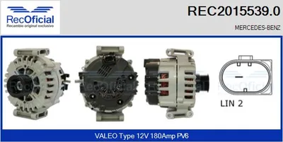 Alternador Mercedes-Benz VIANO · Mercedes-Benz VITO Bus · Mercedes-Benz VITO / MIXTO Van
