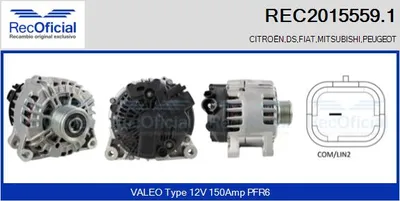 Alternador Peugeot 807 · Citroën C8 · Peugeot 407