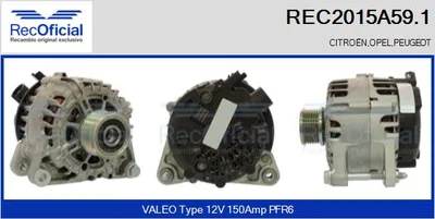 Alternador Citroën BERLINGO Box Body/MPV · Peugeot 308 II · Peugeot 308 SW II