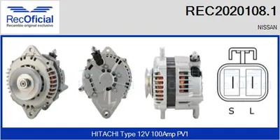Alternador Nissan ALMERA TINO · Nissan ALMERA II Hatchback · Nissan ALMERA II