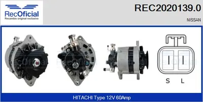 Alternador Nissan LAUREL · Nissan BLUEBIRD · Nissan BLUEBIRD Hatchback