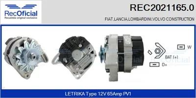 Alternador Fiat CINQUECENTO · Fiat PANDA · Fiat SEICENTO / 600