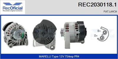 Alternador Fiat PUNTO · Fiat PUNTO Convertible · Fiat PALIO